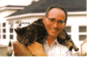 Kenneth and his cat, Achie.