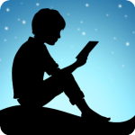Young boy reading on a Kindle eBook device, enjoying titles from "A Course in Miracles" and Dr. Kenneth Wapnick teachings.